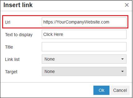 Adding a hyperlink to a template – Centrex Software