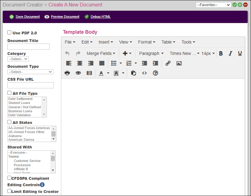 HTML Document Builder – Centrex Software